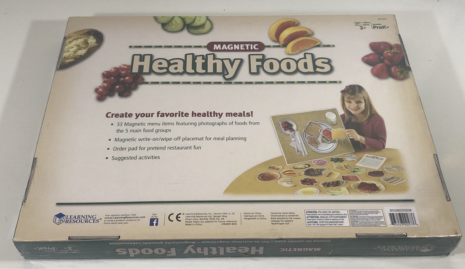 Learning Resources 36-pc Magnetic Healthy Foods Set, Ages 3+ (Brand New)