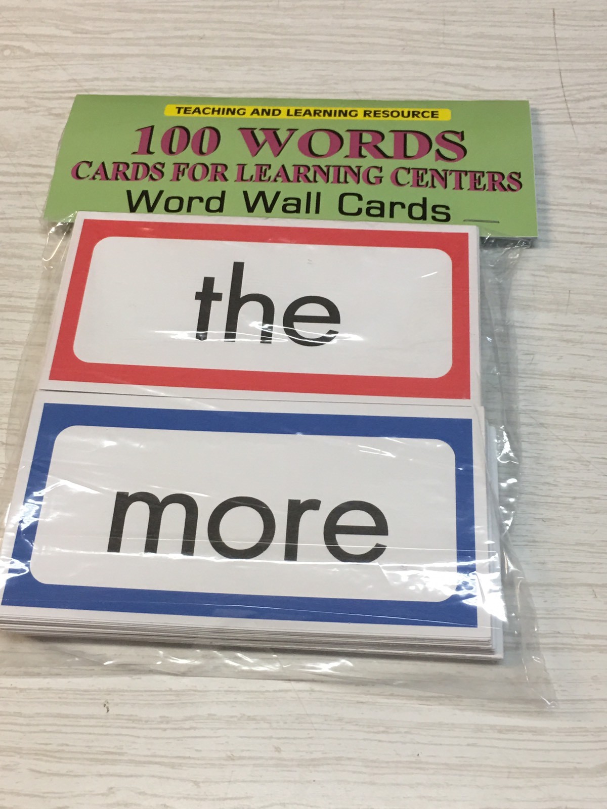 100 WORDS – Cards for Learning Center – 100 Cards- Word Wall Teaching supplies