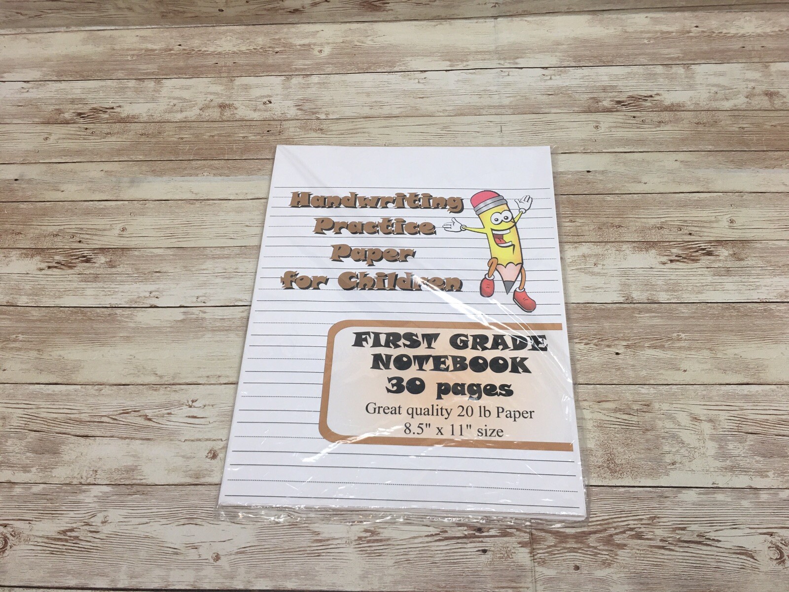 First Grade Notebook Page – Handwriting Practice Paper For Children – 30 Sheets