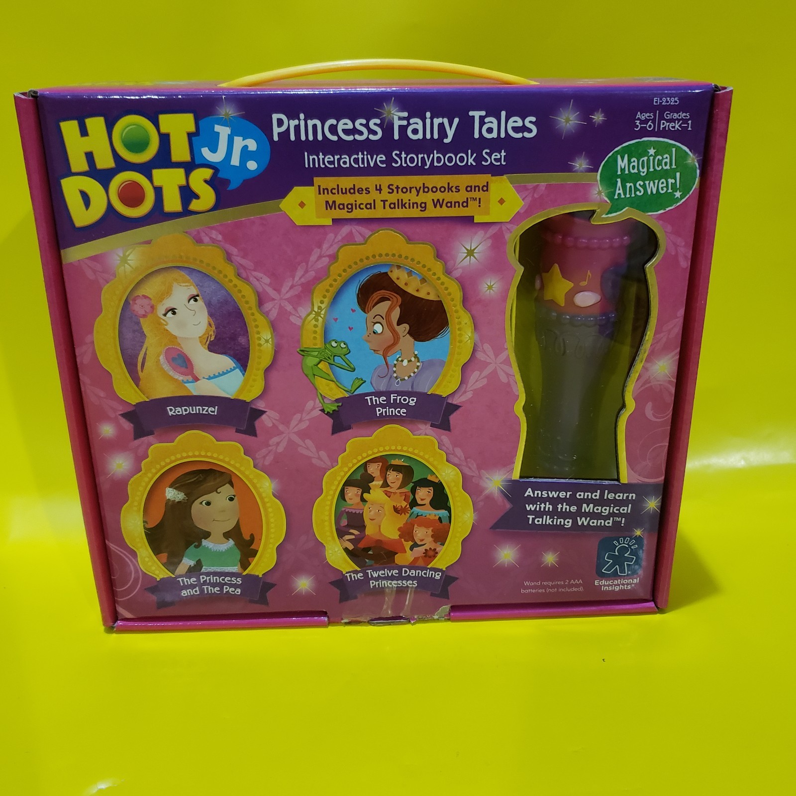 HOT DOTS JR. PRINCESS FAIRY TALES INTERACTIVE STORYBOOK SET MAGICAL TALKING WAND