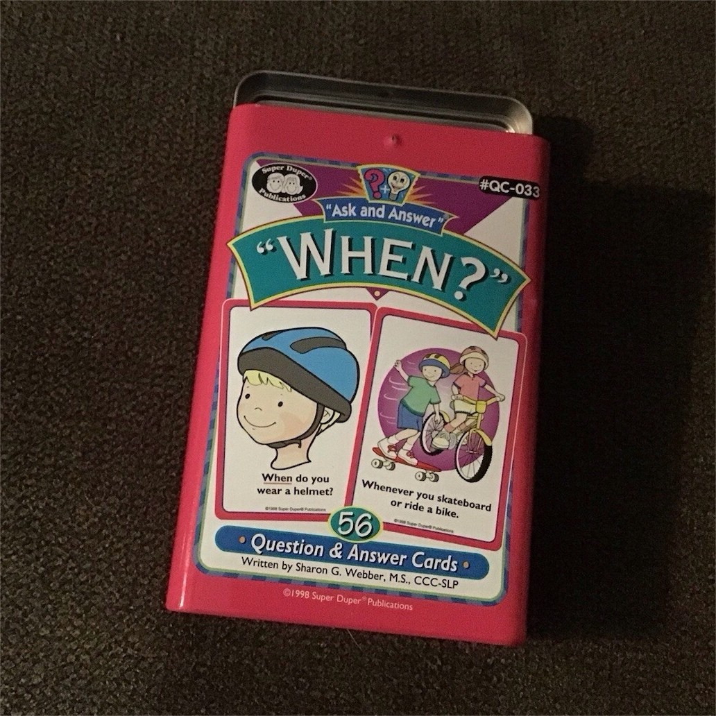 Super Duper Publications Ask and Answer “When?” Question & Answer Cards PreK-6