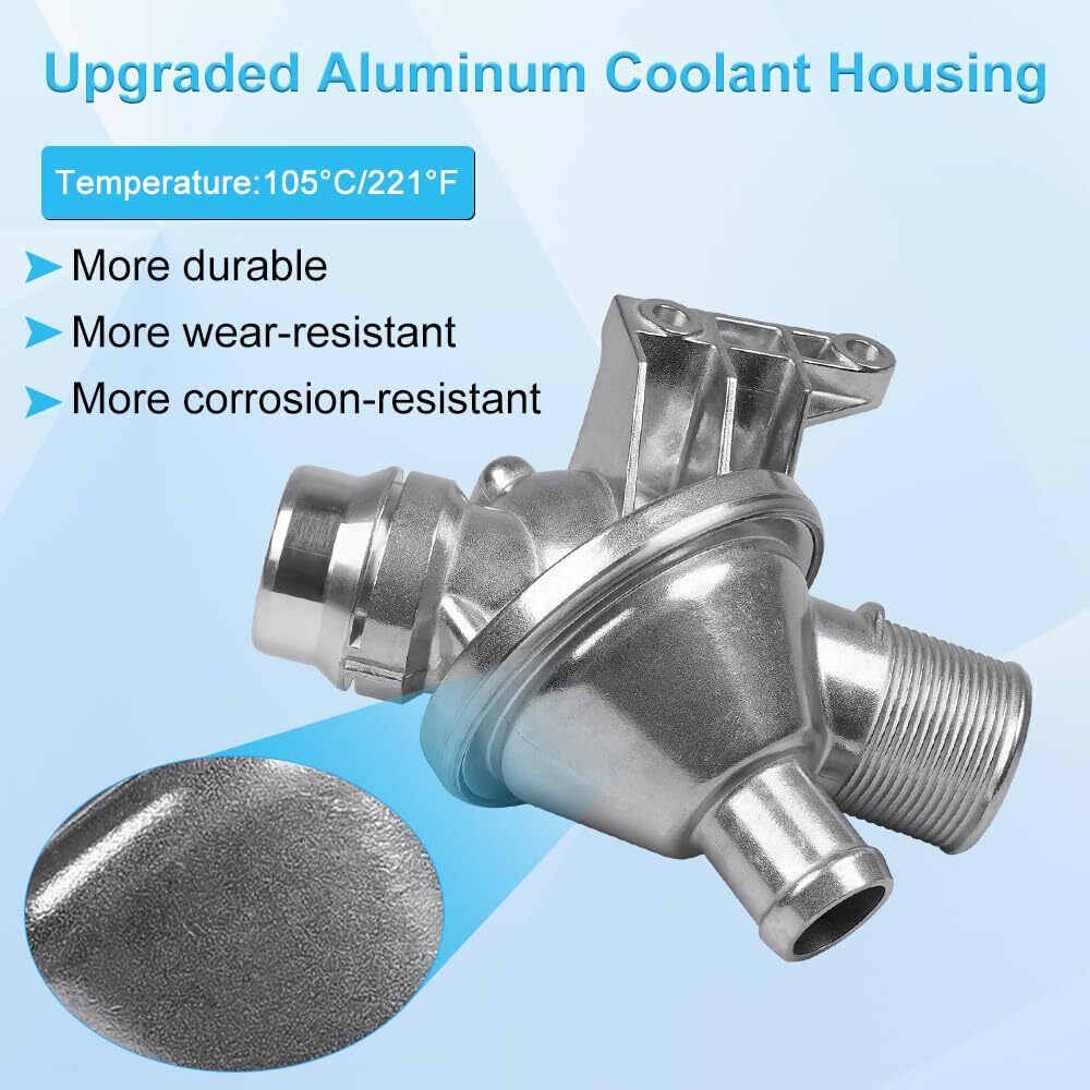 Aluminium Engine Coolant Thermostat Housing Compatible with 2012-2016 BMW 220i
