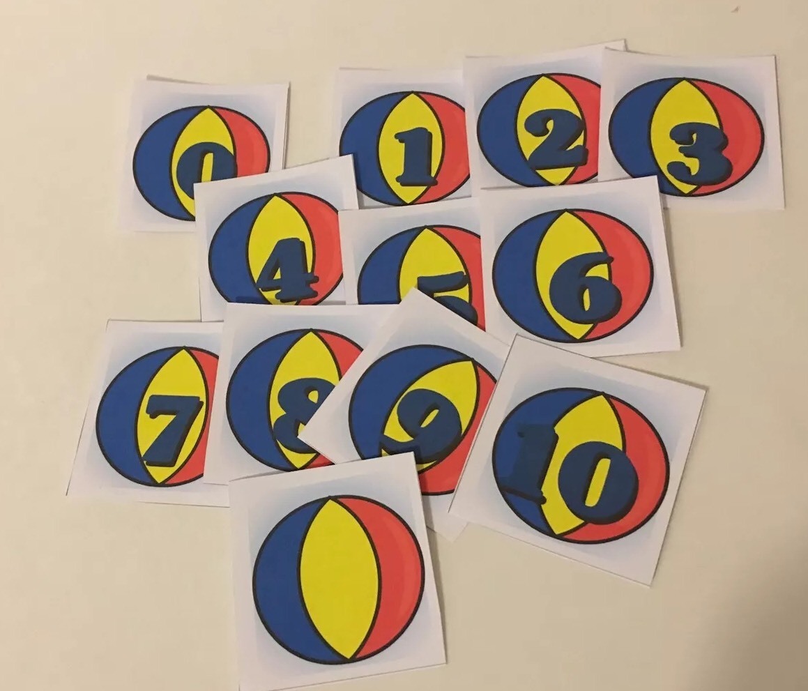 Ball – 0-10 Number Cards – Laminated Card Set- Pre-school- Kindergarten