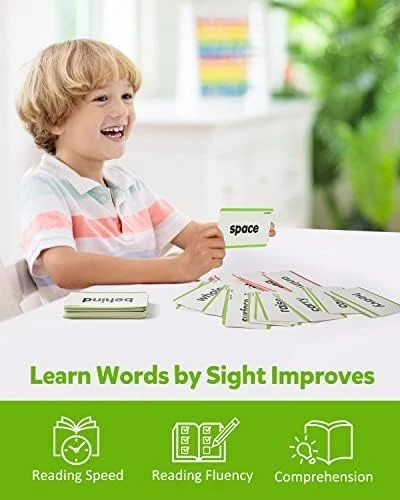 Coogam 520 Sight Words Learning Vocabulary Flash Cards, Dolch Fry High Frequency