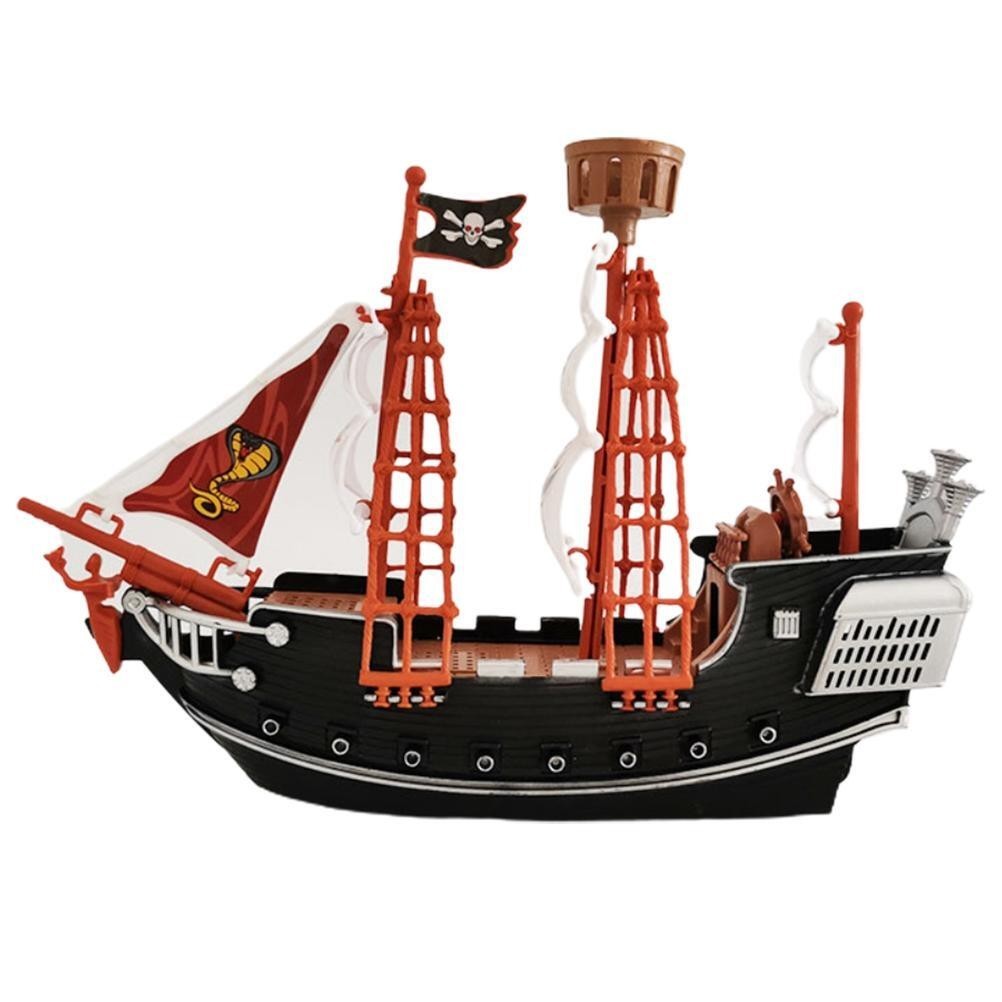 Childrens Kids Pirate Ship Pretend Toy Ornaments Durable Pirate Ship Model Kids