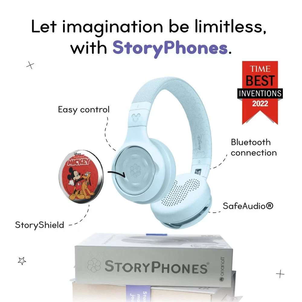 Disney storyphone headphones – wireless – BLUE – MICKEY MOUSE – B4