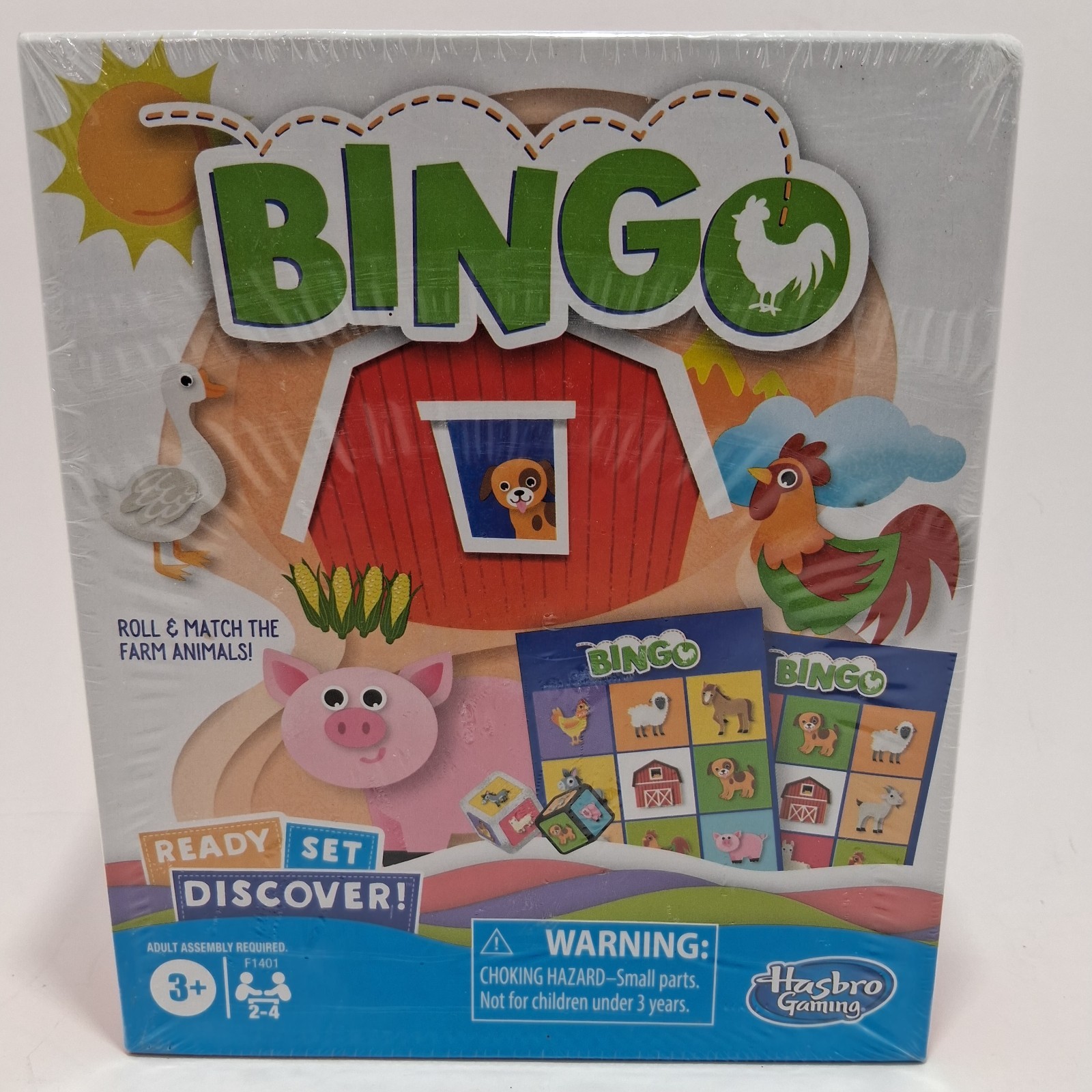 Hasbro Gaming Bingo Game Farm Animals 2020 Ready Set Discover! Brand New