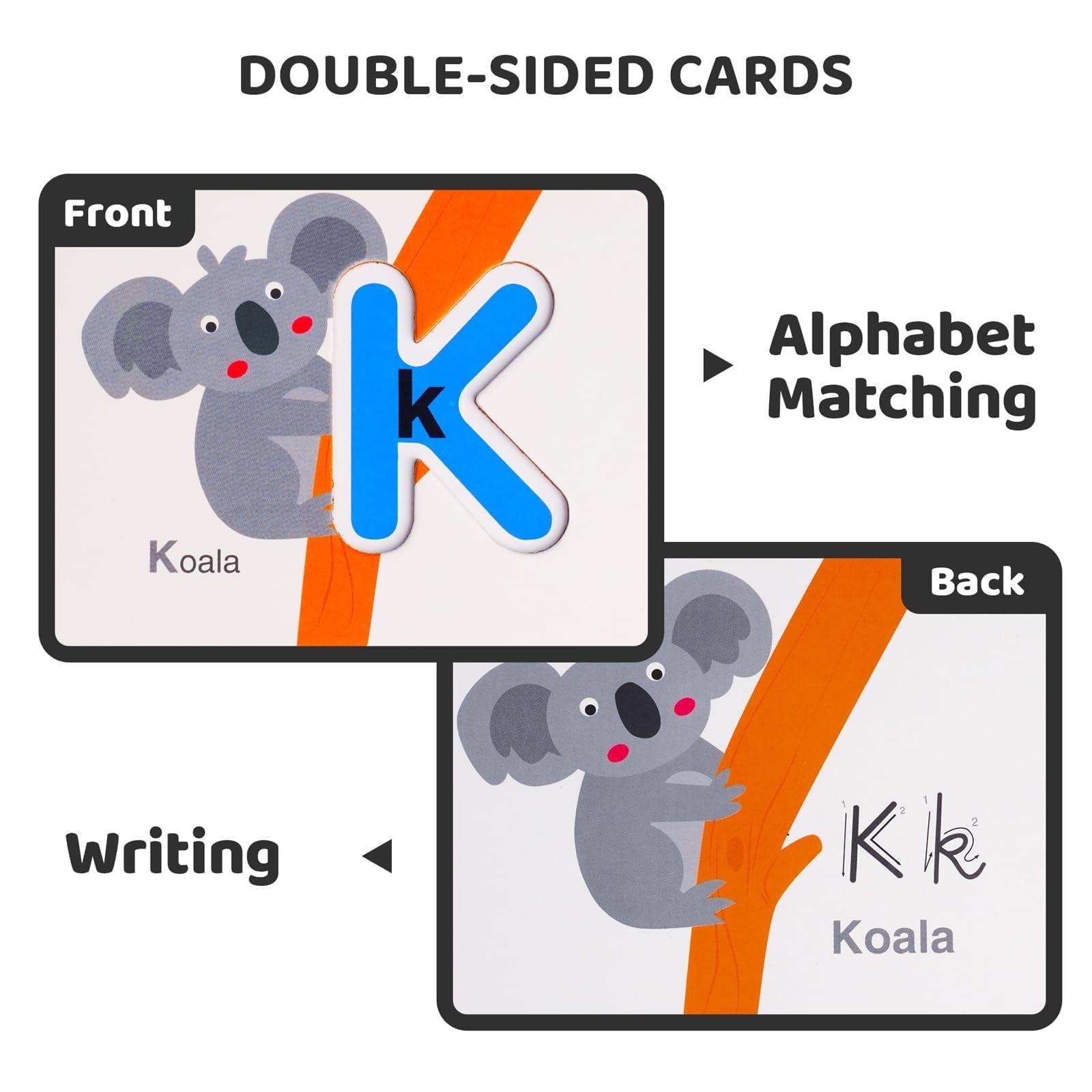 Likee Alphabet Flash Cards Wooden Letter Puzzle Abc Sight Words Matching Games