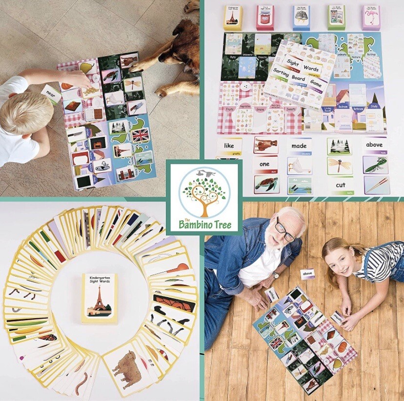 Sight Words and Vocabulary Sorting Flashcard & Board Game