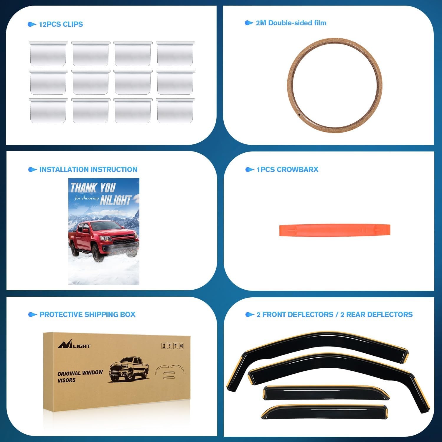 in Channel Rain Guards for Ram 1500 2009 2010 2011 2012 2013 2014 2015 2016 2017