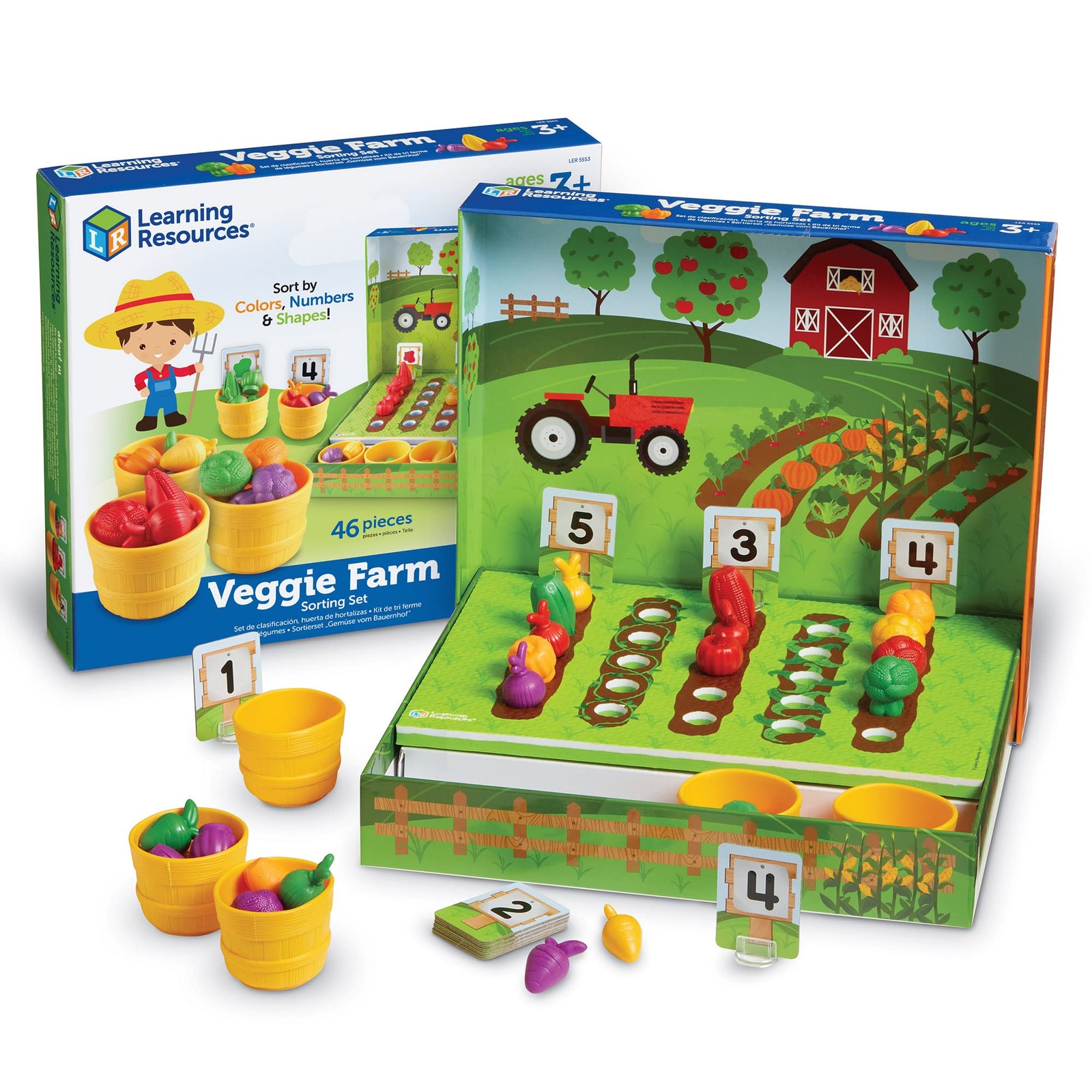 Learning Resources Veggie Farm Sorting Set 46 Piece Color Recognition Toy