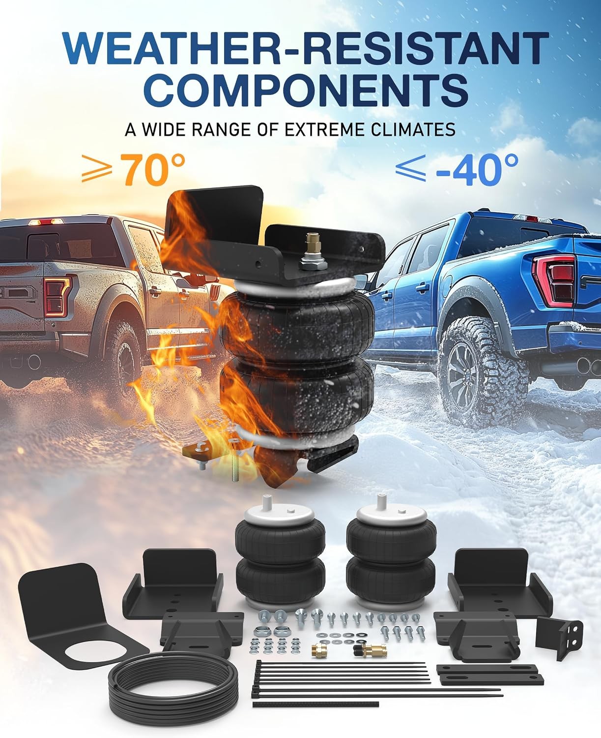 TOPICK Rear Air Bags Suspension Kit for 2019-2026 Chevrolet Chevy Silverado G…