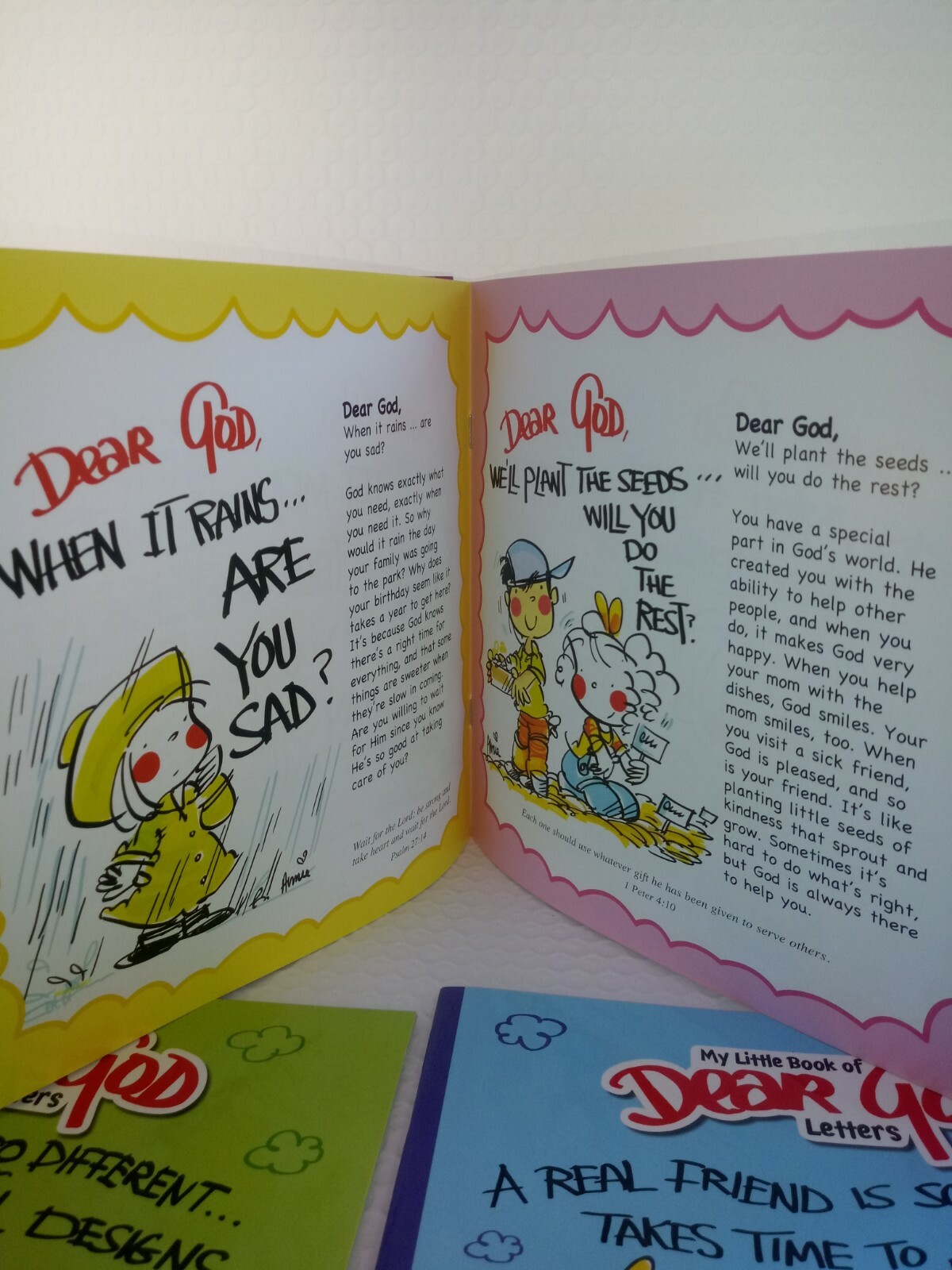 Dear GOD Children’s Hard Cover Book Set . 4 Books Christian Religion Gift