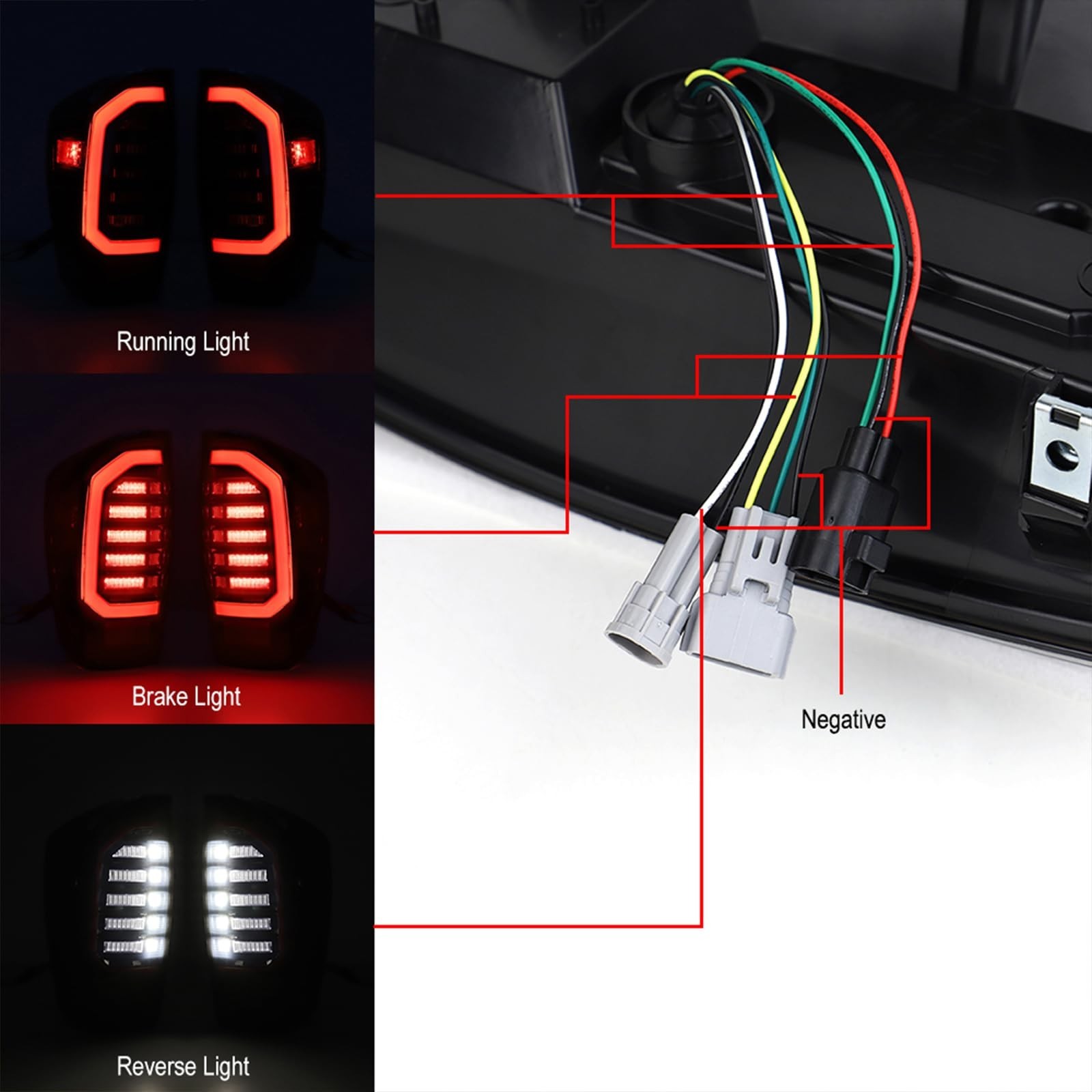 LED Tail Lights Assembly for 16-23 Toyota Tacoma, Black Housing Smoked Lens, …