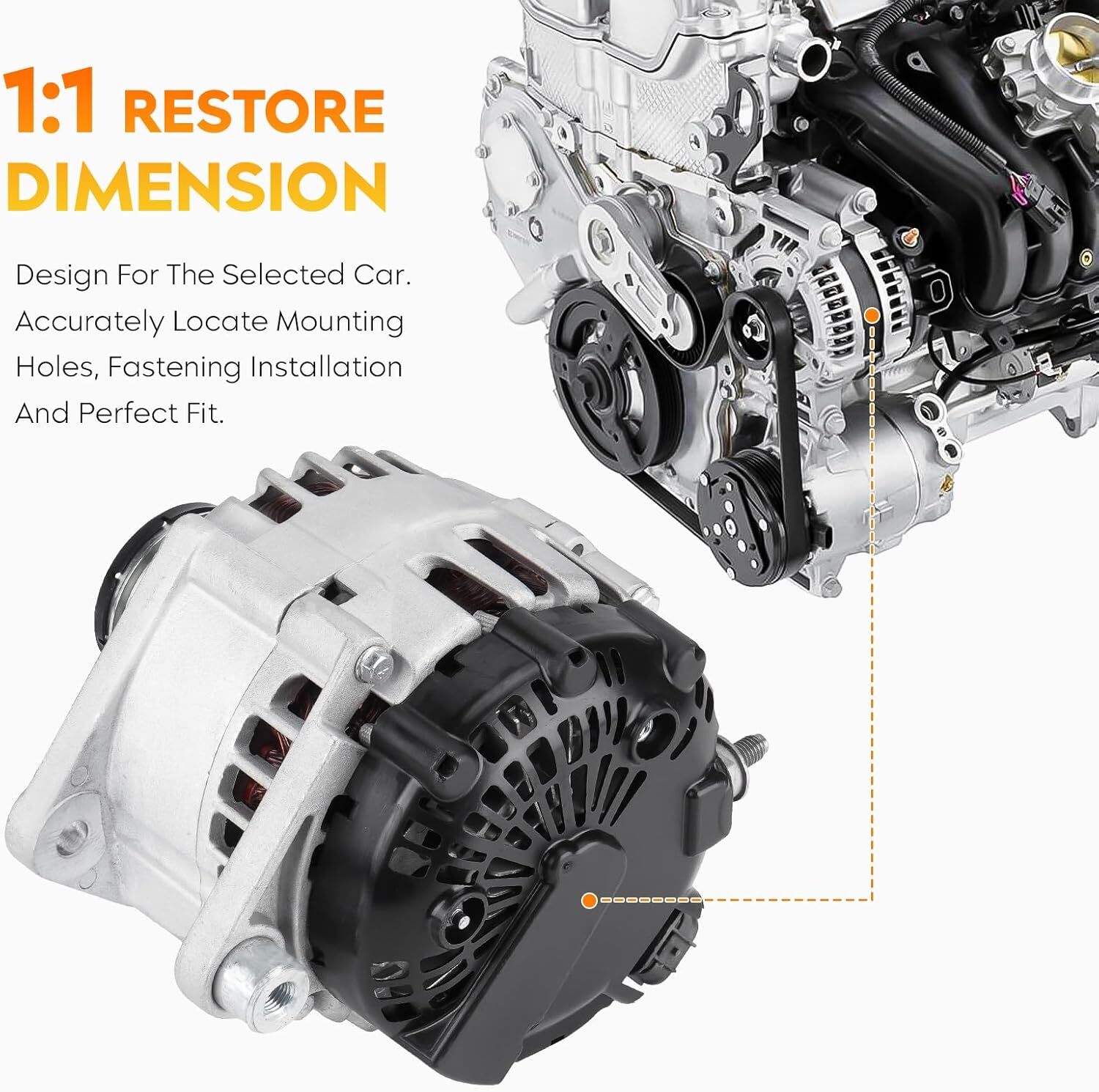 Alternator for Nissan Sentra L4 2.5L 07-12, Rogue 11-15, Altima 07-13,