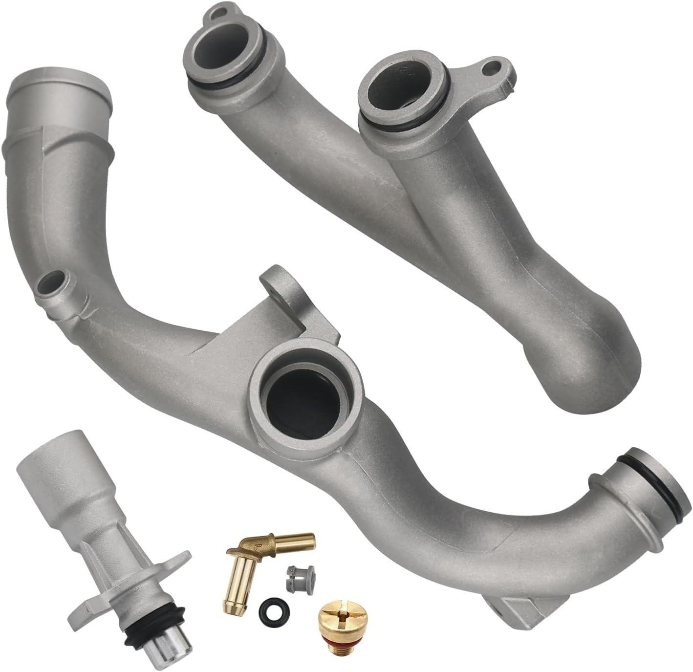 Upgraded Aluminum Coolant Outlet Pipes Kit Compatible With Jaguar, Land Rover