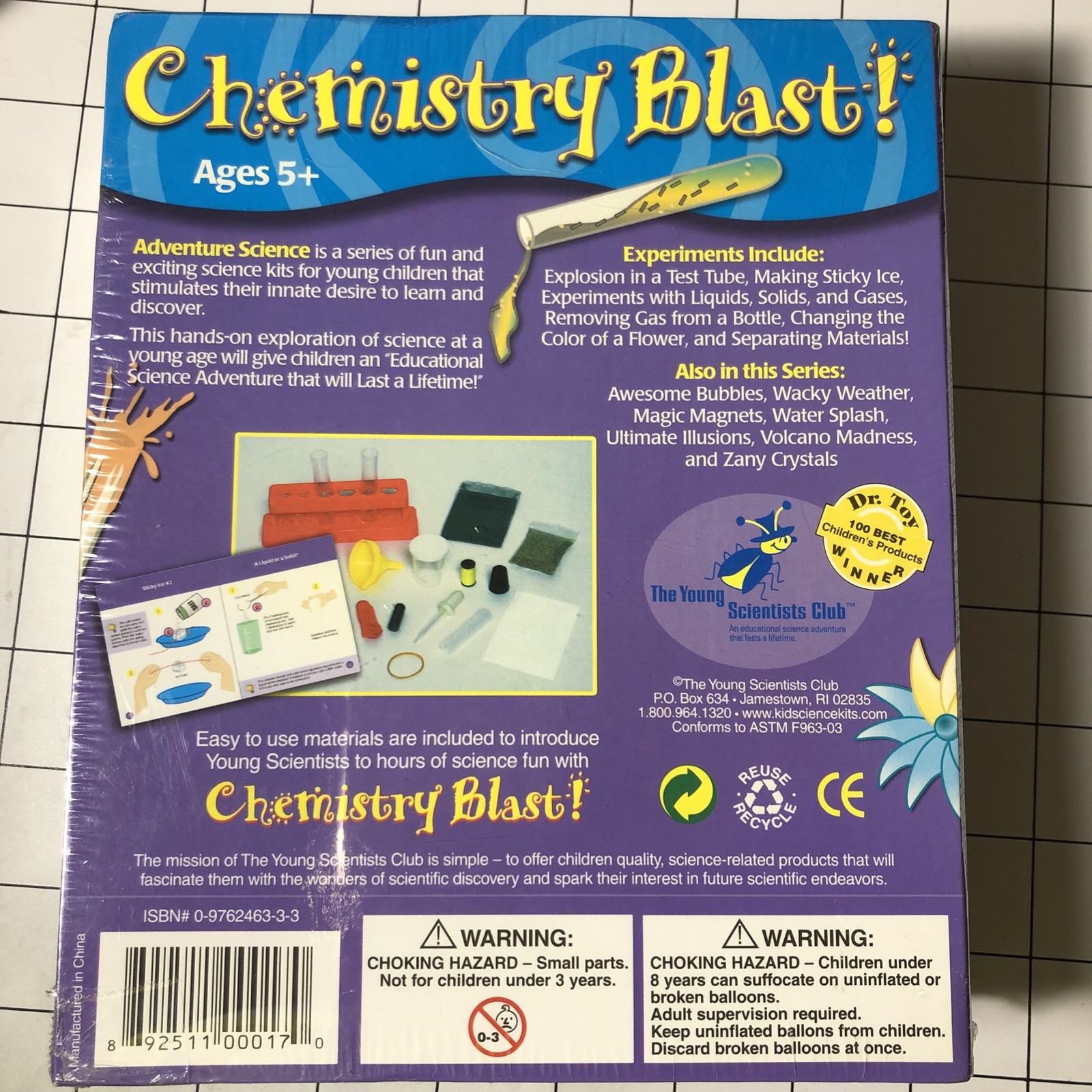 Chemistry Blast experiments Kit Young Scientists Club Adventure Science Series