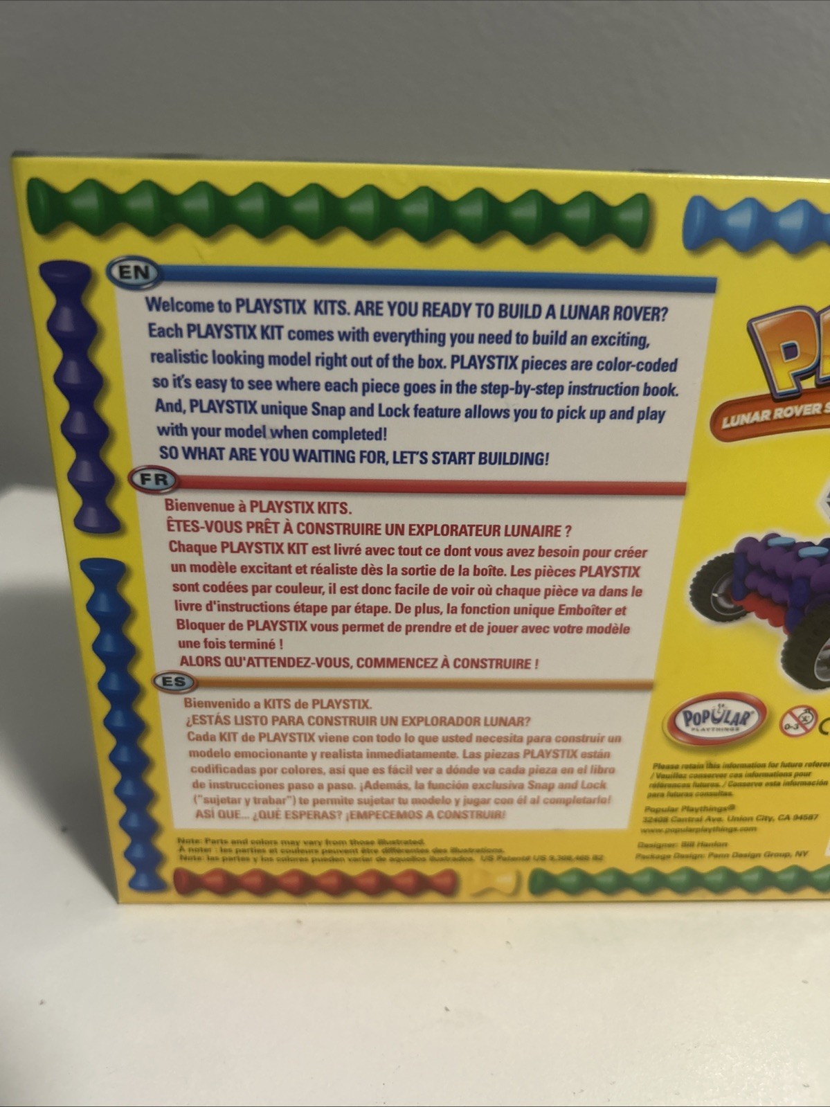 Playstix Lunar Rover Set Popular Playthings 25 Piece Set