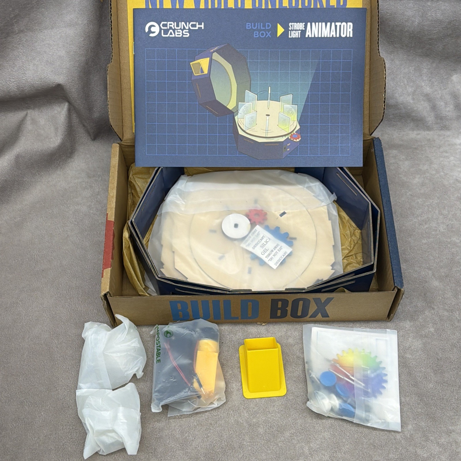 Crunch Labs Strobe Light Animator Build Box by Mark Rober STEM Kit New Open Box