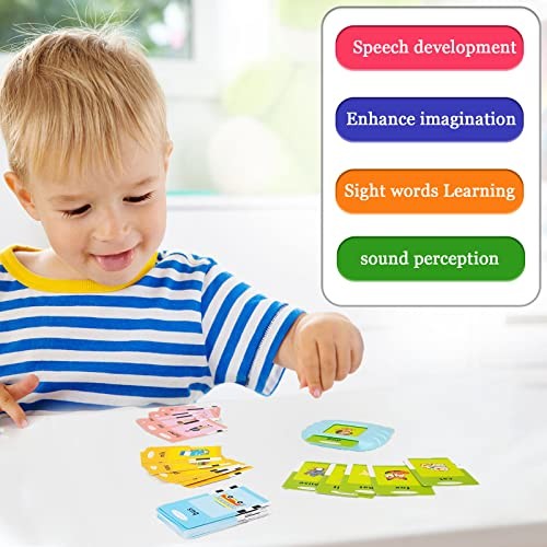 Talking Cards for Toddlers, Speech Therapy Toys 510-blue (New Abc+123+ 3 Songs
