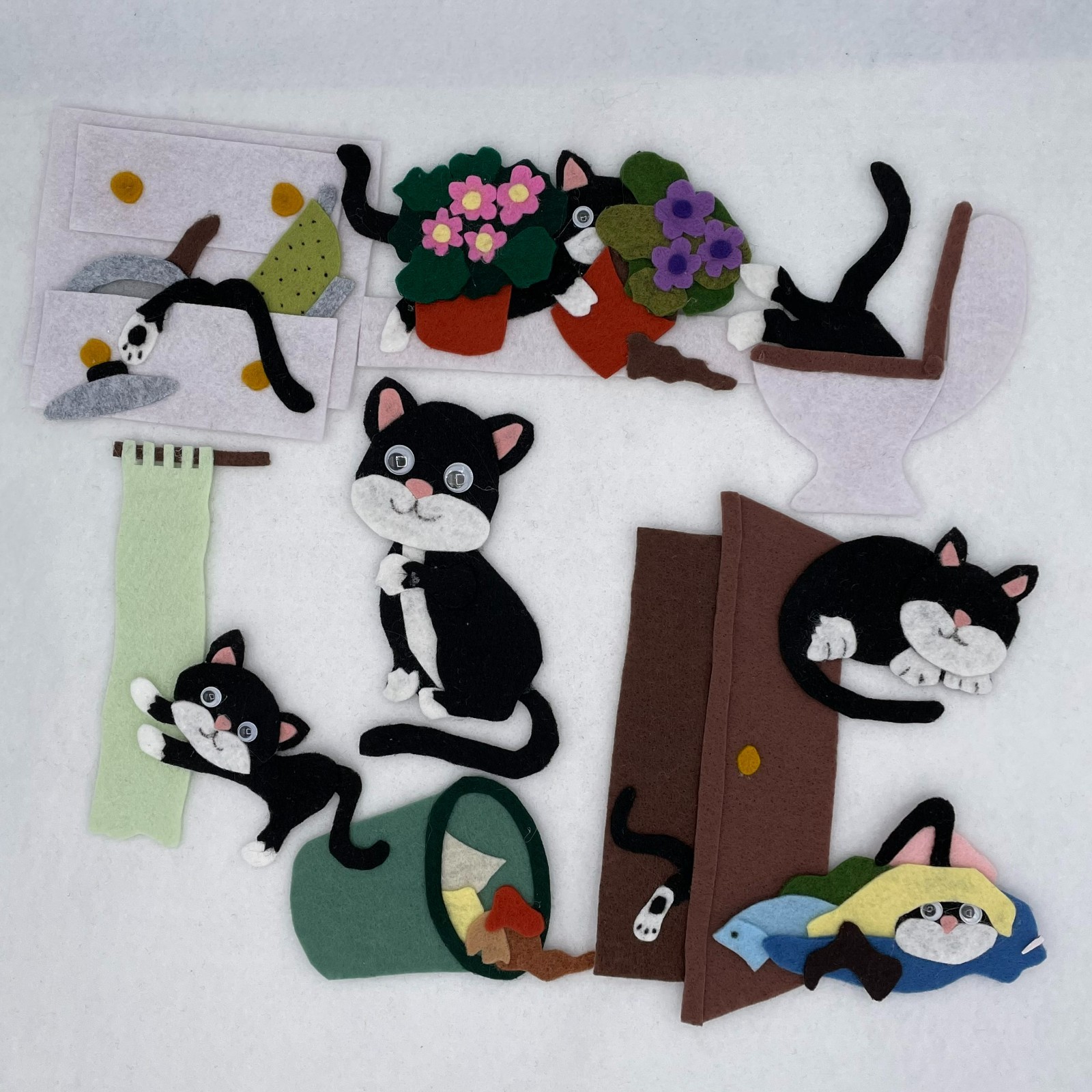 Cookie’s Week Felt Pieces for Felt or Flannel Board Play