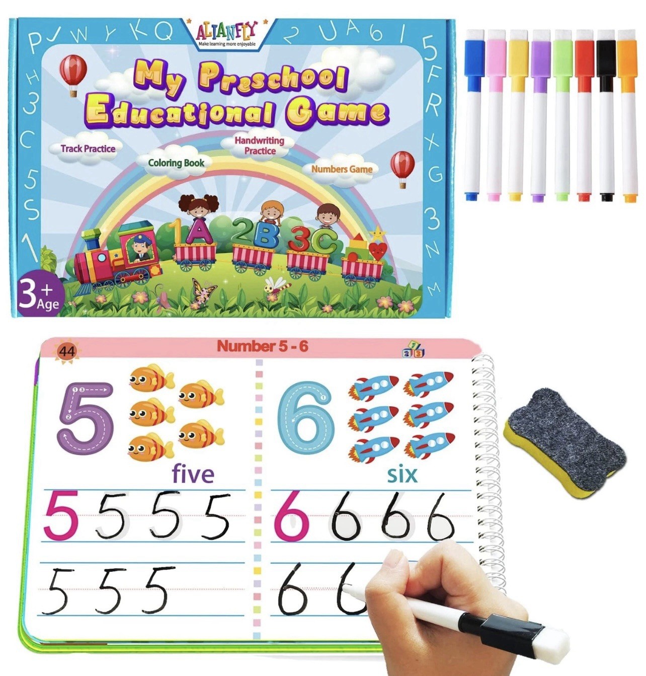 Preschool Learning Workbook for Kids – Handwriting, Tracing, ABC Activities