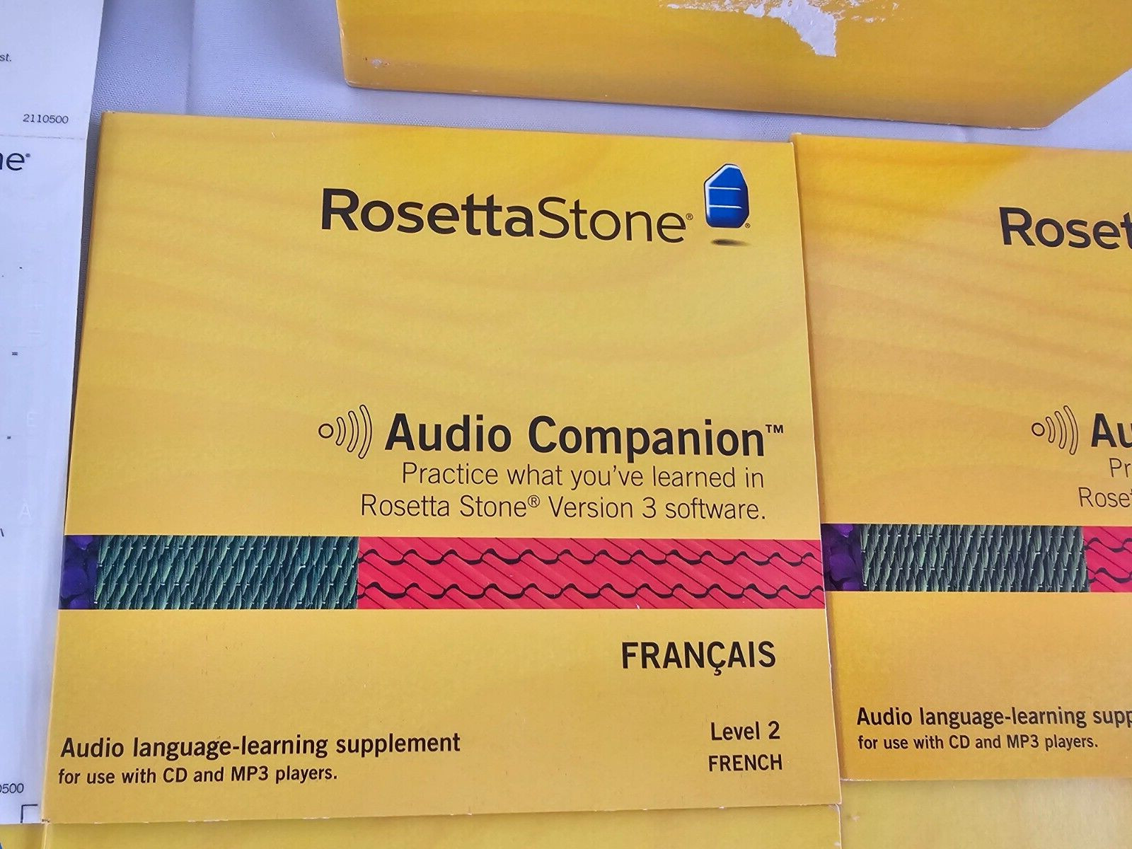 Rosetta Stone Version 4 Levels 1 & 2 Language Set w/ Audio CDs French Francais