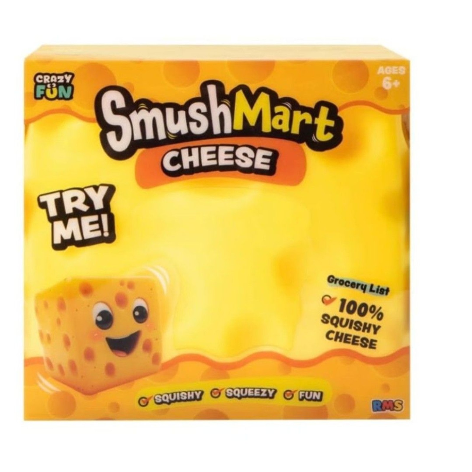 RMS Smush Mart-Cheese Squish toy fidget-NEW!