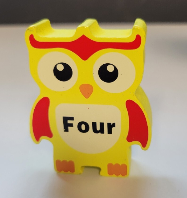 Discovery Toys Stacking Owl Balancing Game Replacement Wood Block Yellow #4 ONLY