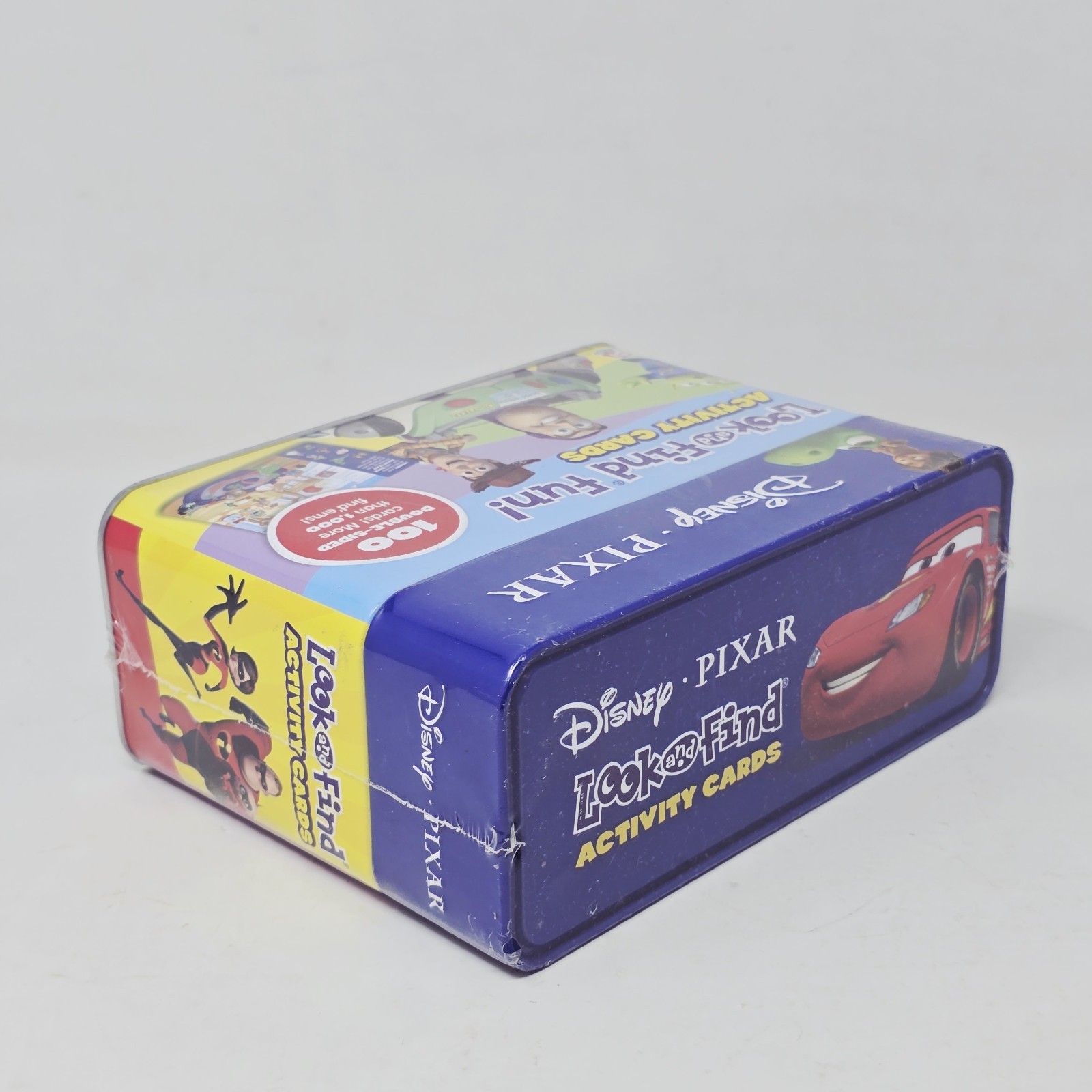 Disney Pixar Look and Find Activity Cards Metal Tin VG Kids Card Game New