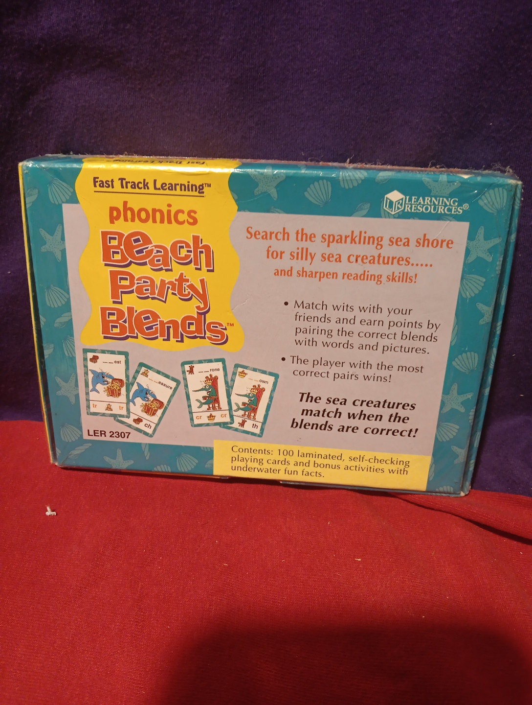 Learning Resources Phonics Beach Party Blends Card Game NEW Homeschool Fast Trac