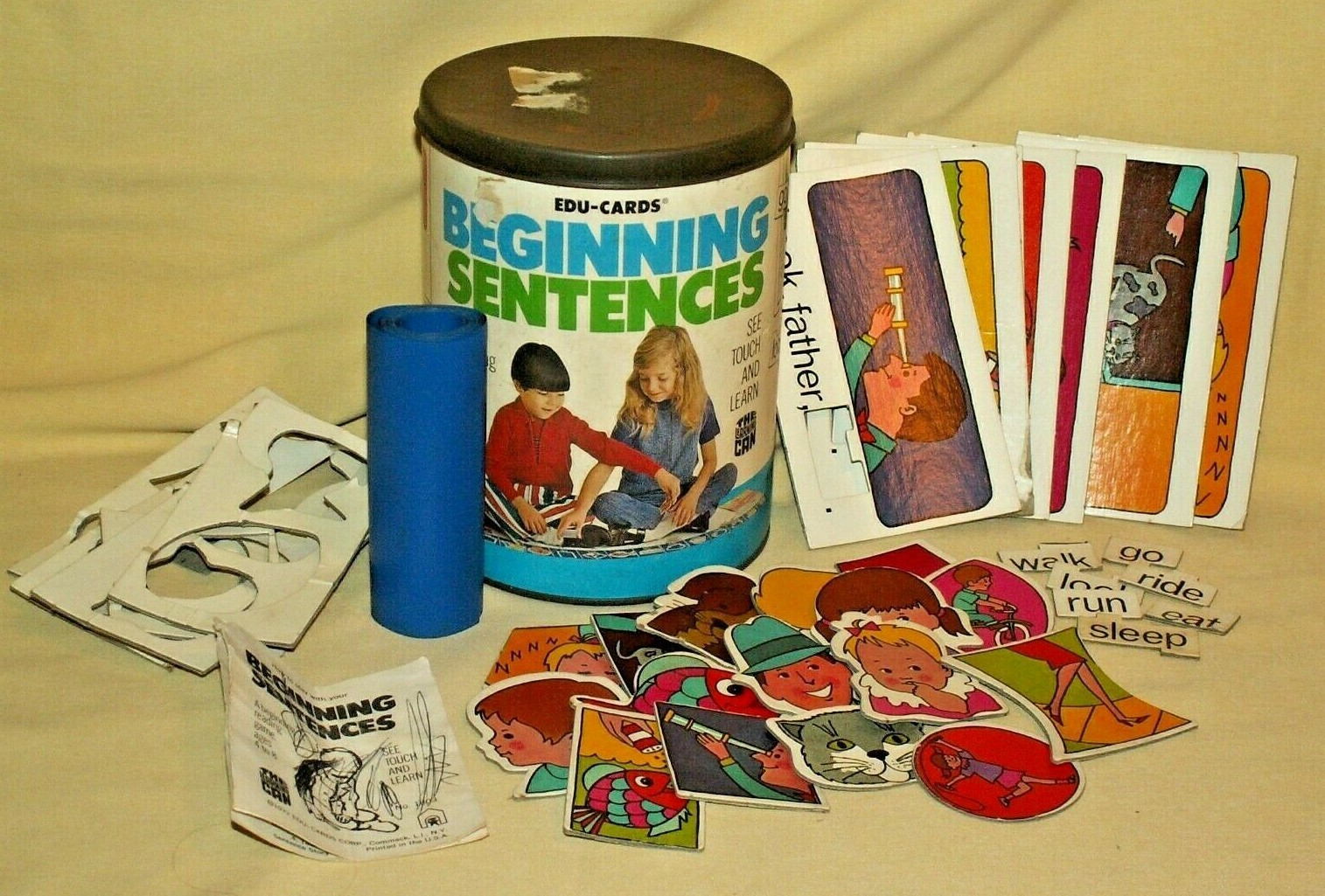 READING GAME EDU CARDS THE LEARNING CAN BEGINNING SENTENCES 1971 NO 1803 TEACH.