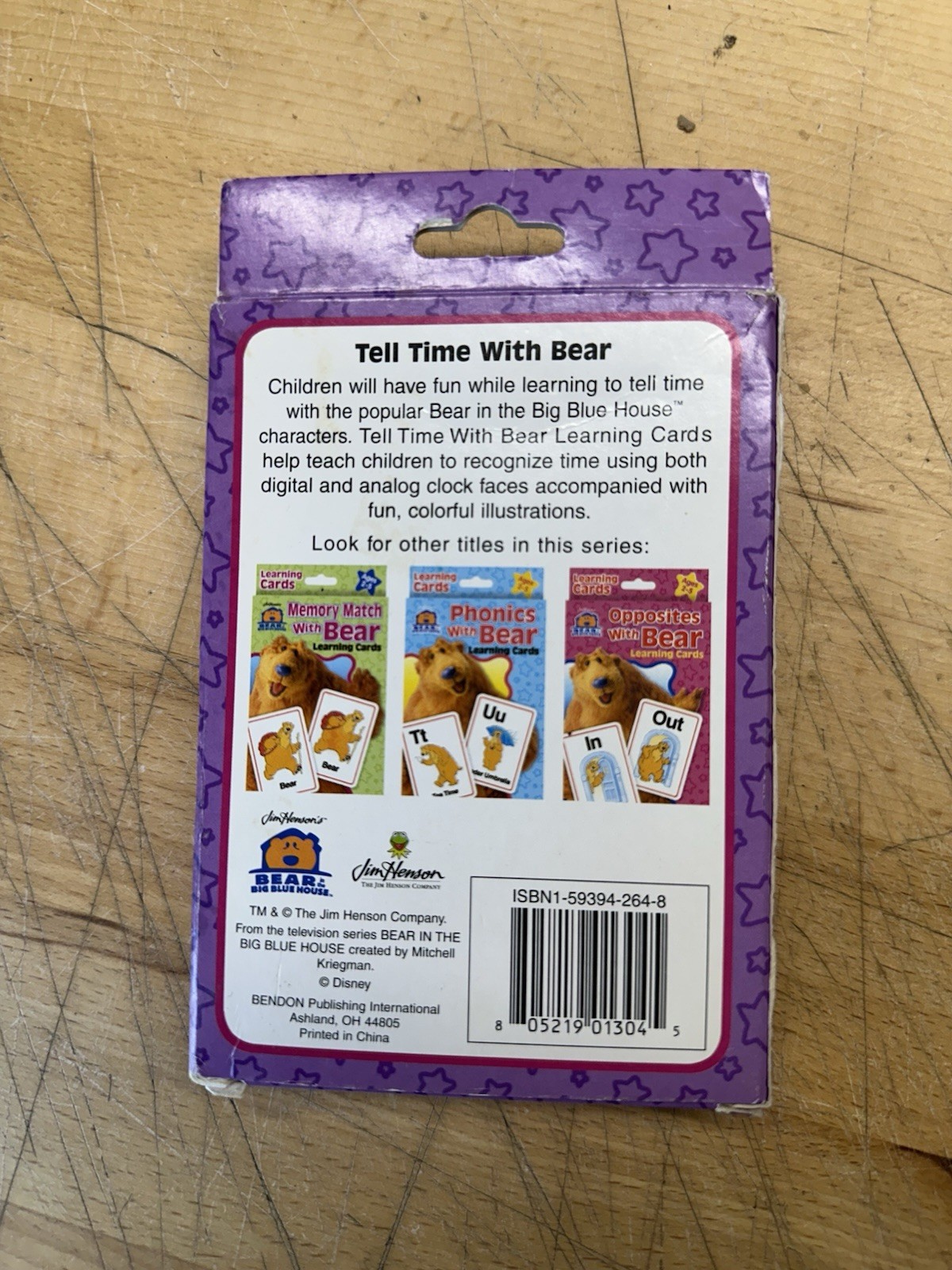 Bear in the Big Blue House RARE “Tell Time With Bear” Learning Cards Ages 2-5