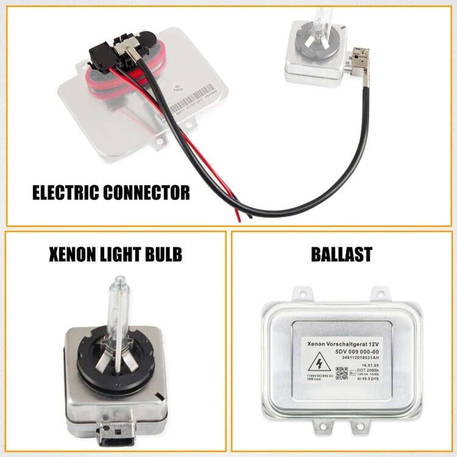 RANSOTO 5DV 009 000-00 Xenon HID Headlight Ballast with D1S Bulb Compatible w…