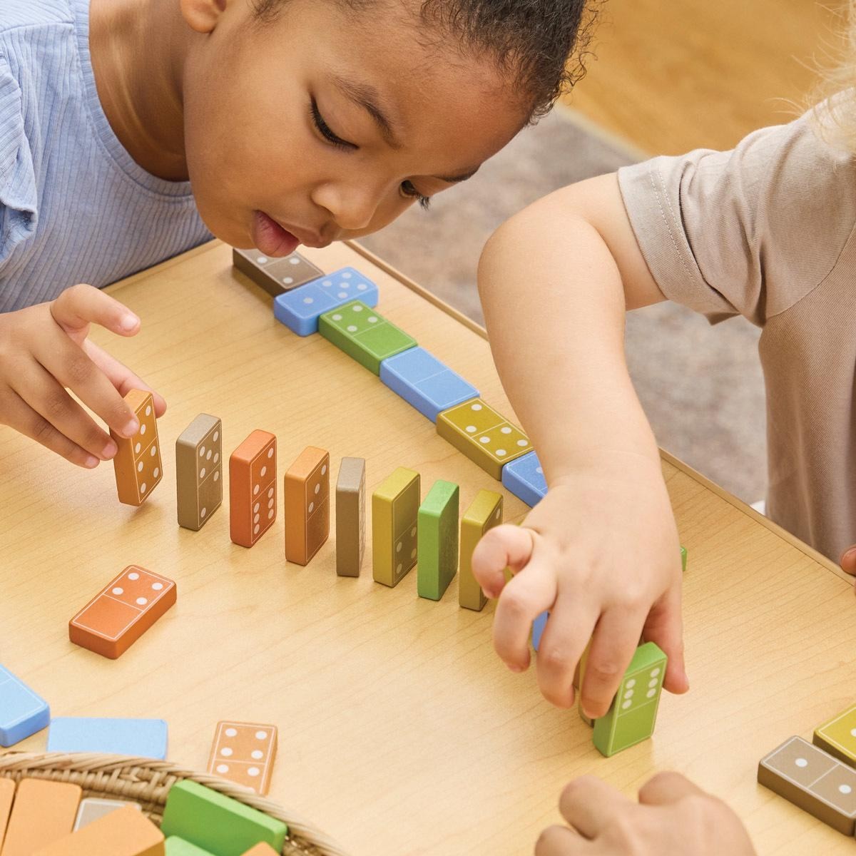 Kaplan Early Learning Wooden Dominoes – 168 Pieces