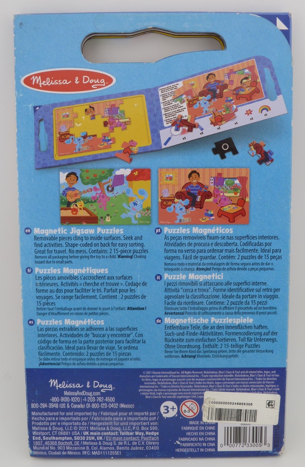 NEW Blues Clues-Paw Patrol Lot 3 Sticker Books & Puzzle Magnets Restickable Fun