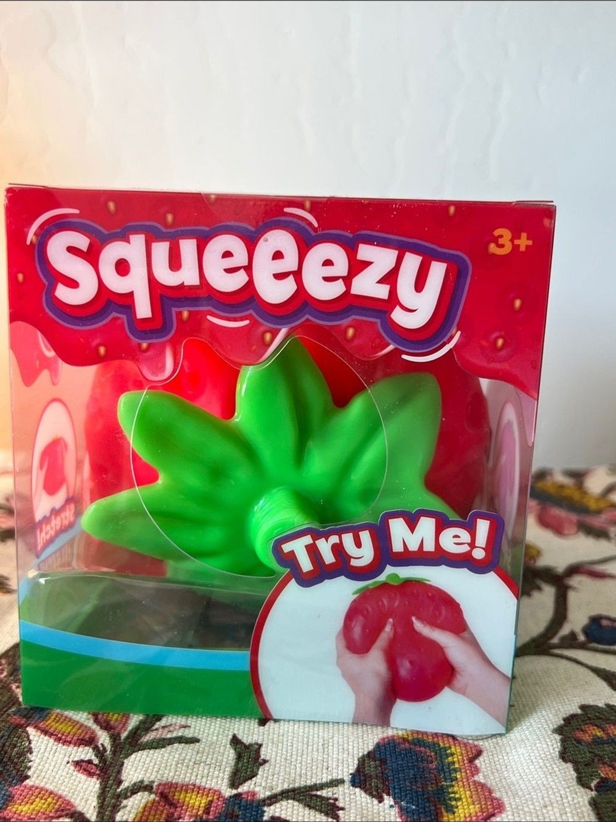 Sunny Days Jumbo Squeezy Strawberry Viral TikTok Squishy Sensory Fidget Toy New
