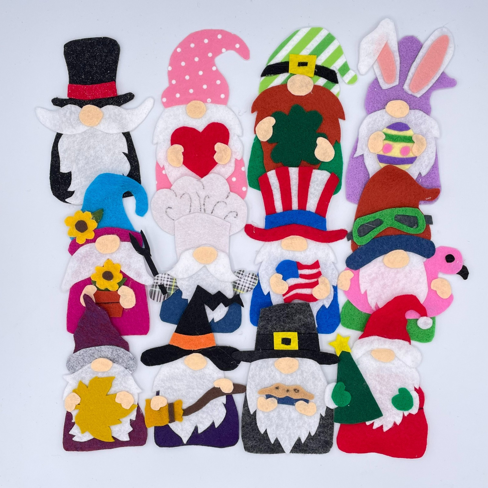 Gnomes All Year Round Felt Pieces for Felt or Flannel Board Play