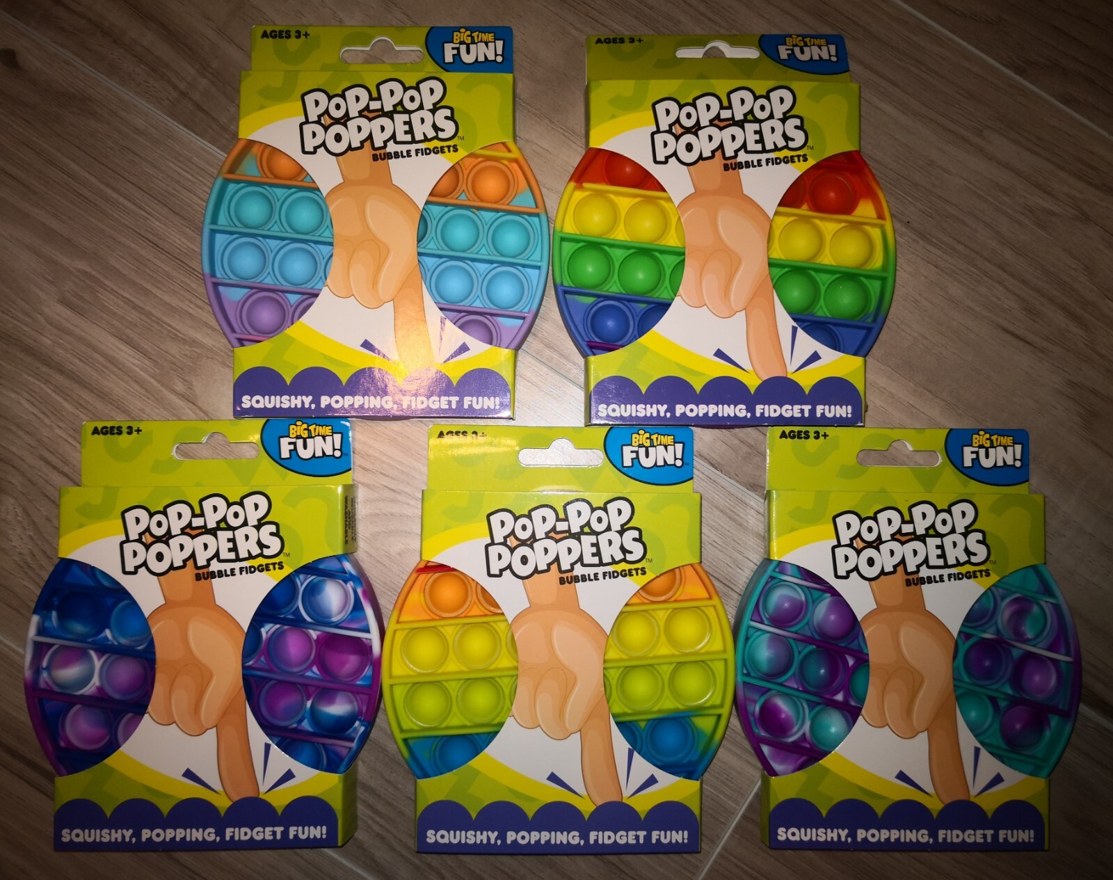Brand New Pop-Pop Poppers Bubble Fidget Toy From Big Time Fun Multi-Color