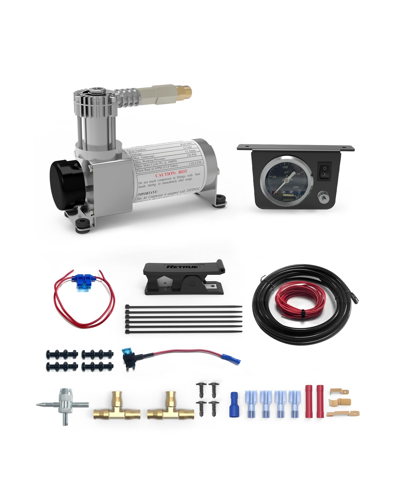 RETRUE Onboard Air Compressor System for Truck Airbag Suspension – Universal …