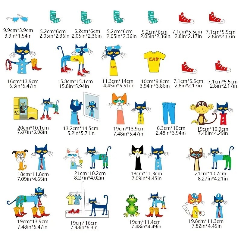 Educational Pete the Cat Christmas Felt Story Set, Interactive Montessori Storyt