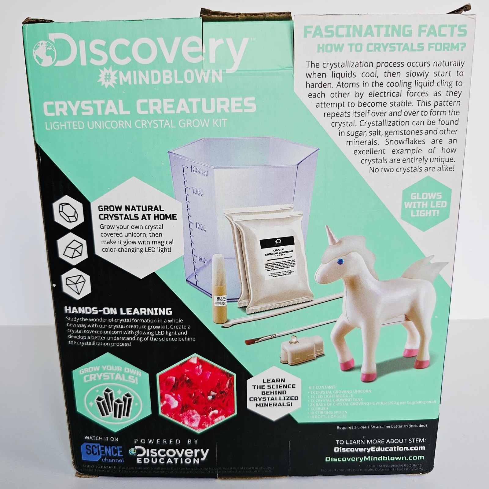 Discovery Mindblown Lighted Unicorn Crystal Creatures Set Grow Stem – 1395