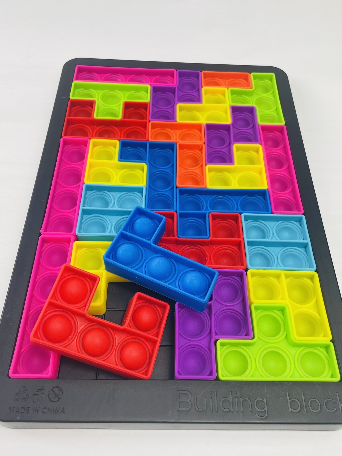 CVC Kids Games, Pop It Board Fidget Sensory Toys Ages 3+ Building Block