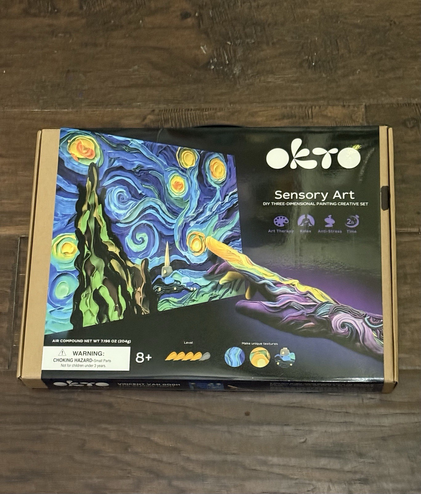 OKTO Van Gogh The Starry Night Sensory Art 3D Painting Creative Set NIB