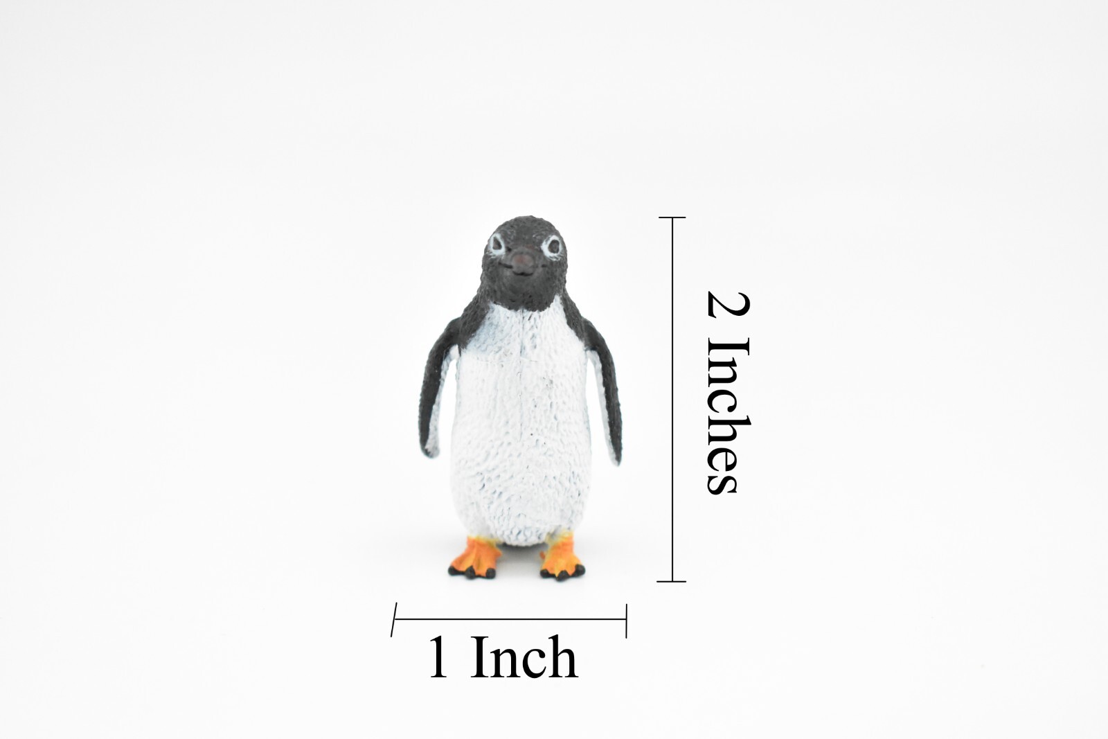 Penguin, Adelie, Very Nice Rubber Model, Hand Painted Toy 2″ F1107 B203