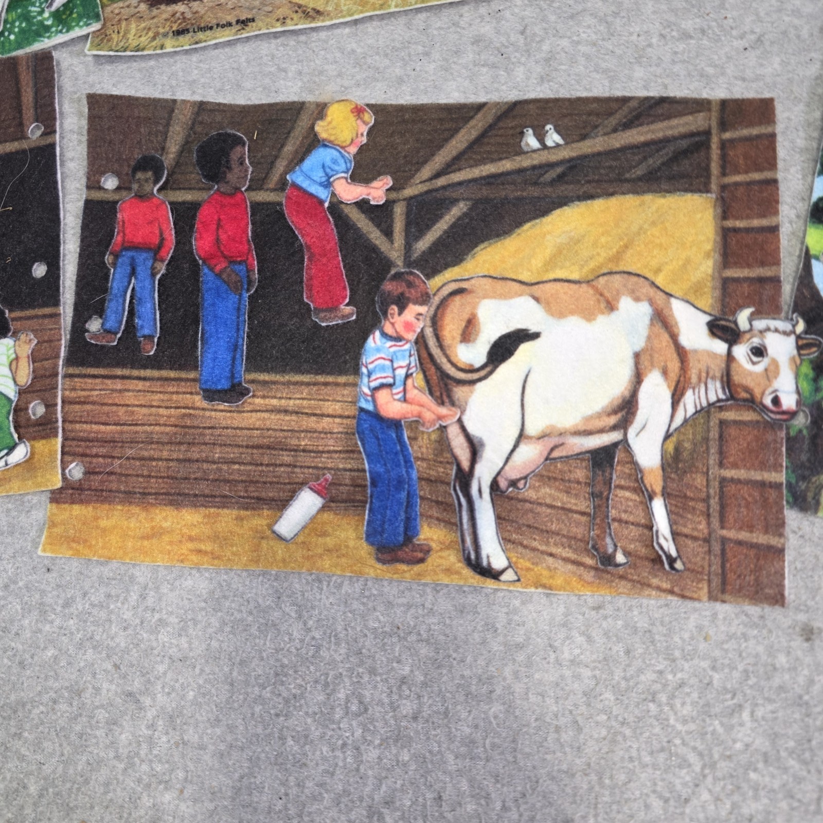 Little Folk Visuals Felt Wild Animal Mothers And Her Babies 1985 Cut Story Book