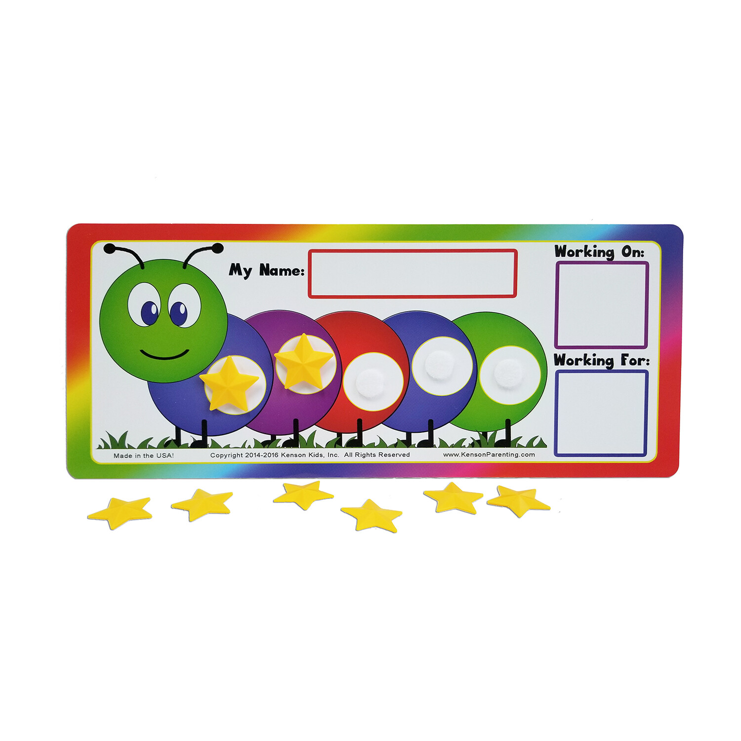 New! Caterpillar Token reward board, incentive autism chart, I Can Do It