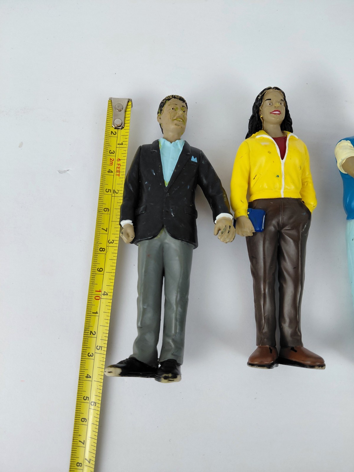 Lakeshore Block Play People Dollhouse Doll African American Mom Dad Girl Grandpa