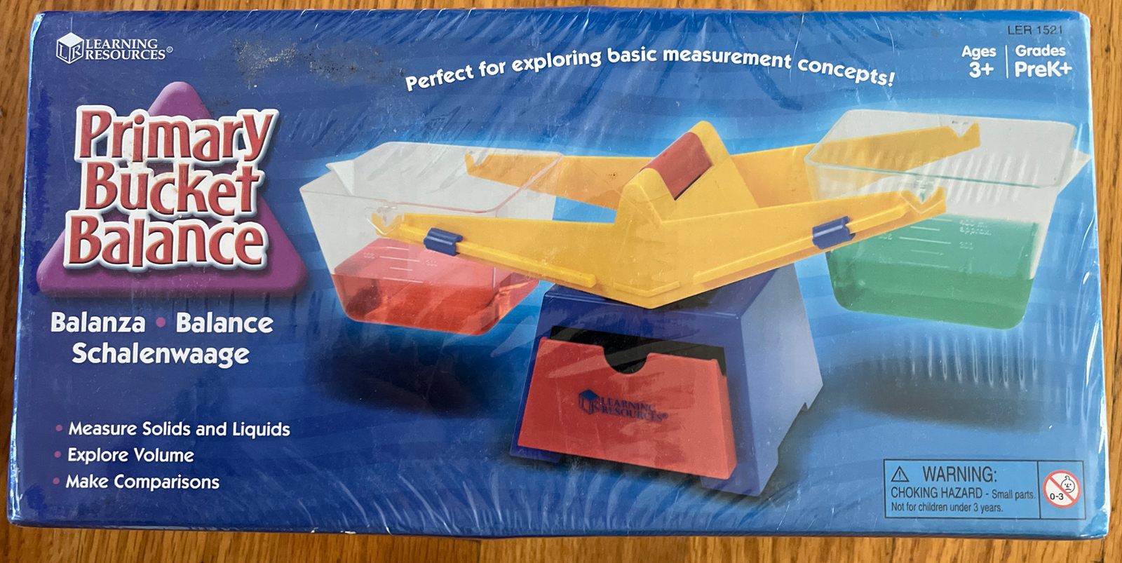 Learning Resources Primary Bucket Balance Measure Solids Liquids Compare Weigts