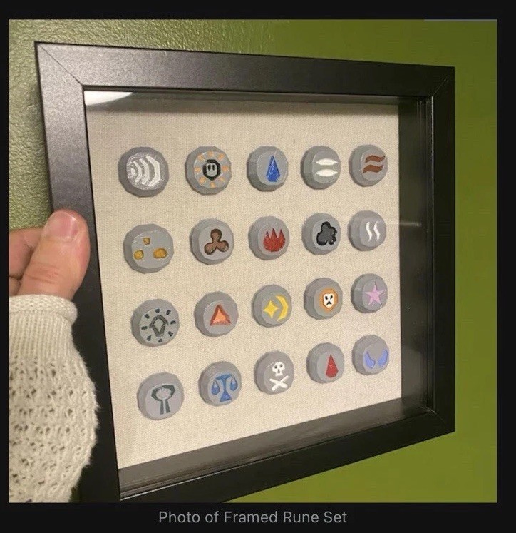 OSRS Frames Rune Set Birthday Christmas Gift For Fan